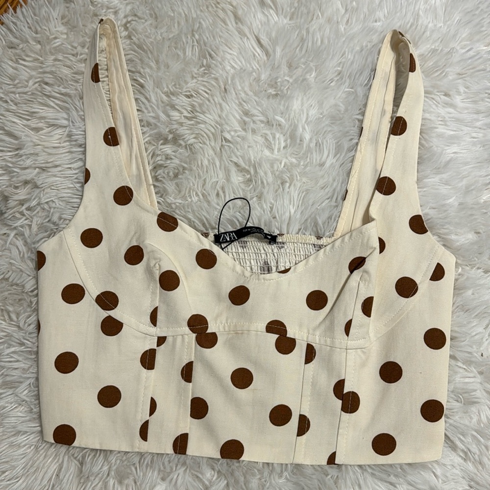 Zara Polka Dot Crop Top